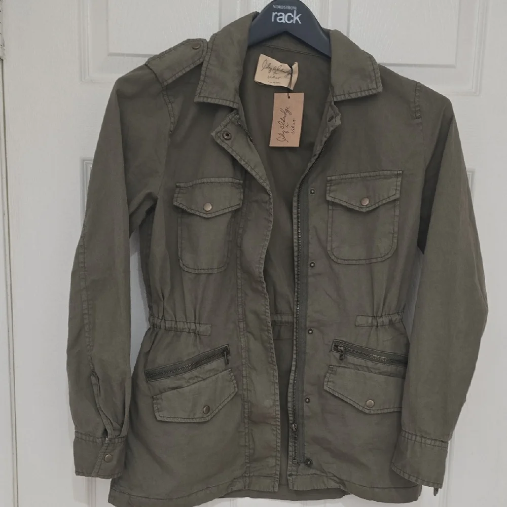 Chic Olive Utility Jacket Size Xs But Adjustable Waist Can Fit S - Picture 1 of 9